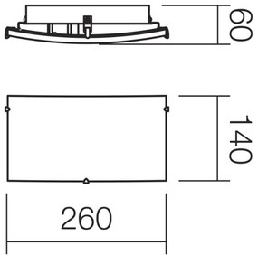 Redo 05-903 - Plafonieră ISIDE 1xE27/42W/230V clară