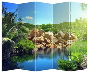 Paravan - Lac în jungla din Seychelles (210x170 cm)