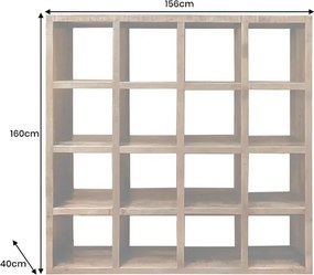 Raft deschis de perete sau separator camera IRON CRAFT 160x156cm