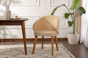 Set de scaune de sufragerie Bentley Beige și DarkOak, 2 buc.