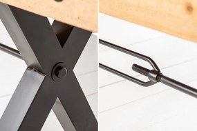 Banca design industrial Thor 200cm Pin natur