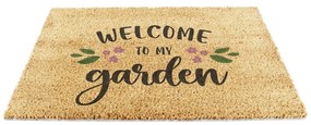 Covoraș de intrare din fibre de nucă de cocos 60x90 cm Welcome to My Garden – Artsy Doormats