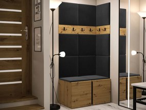Mobilier hol Tovenaz I (Stejar artisan + Negru) . 1104750