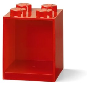 Raft de perete pentru copii LEGO® Brick 4, roșu