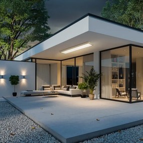 Brilagi-LED Aplica LED de baie dimabilă FRAME SMART LED/50W/230V 120x30 IP44 + telecomandă