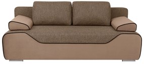 Canapea extensibilă Boston 452Cutie de pat, Maro, Beige, 90x208x95cm, 96 kg, Picioare: Metal