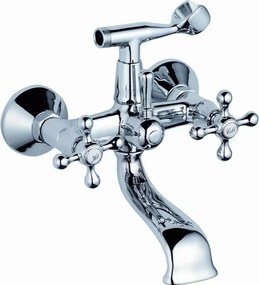 Baterie cada-dus Inter Ceramic Retro dubla comanda crom finisaj lucios cu set de dus
