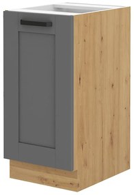 Dulap inferior de bucătărie Lucid 40 D 1F BB (Stejar artisan + dustgrey). 1045589