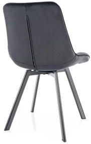 Scaun rotativ Monti velvet negru/negru Blu19