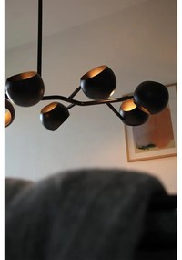 Lustră neagră cu abajur din metal Edgar – Markslöjd