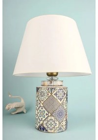 Lampă de masă RAMZES 1xE27/40W/230V alb/gri