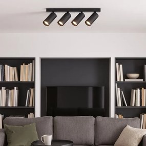 Plafoniera cu 4 spoturi GU10 directionabile NAZARE negru