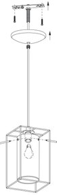 Eglo 94377 - Lustra LONCINO 1 1xE27/60W/230V