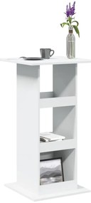 vidaXL Masă de bar cu depozitare, alb, 60x60x102 cm, lemn prelucrat