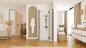 Cabina dus REA Hugo 100x90 negru