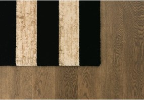 Covor negru-bej din lână 200x300 cm Agnus Art Deco II – Agnella