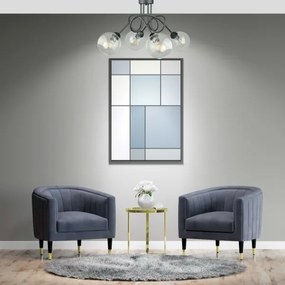 Lustră aplicată EVIE 4xE27/60W/230V antracit/transparent