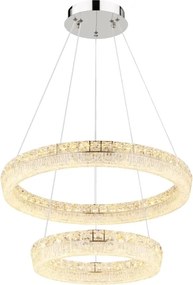 Globo 67387-60 - Lustru suspendat LED reglabil pe cablu LAUREL LED/60W/230V transparent + telecomandă