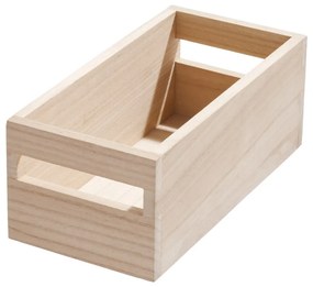 Cutie depozitare din lemn paulownia iDesign Eco Handled, 12,7 x 25,4 cm