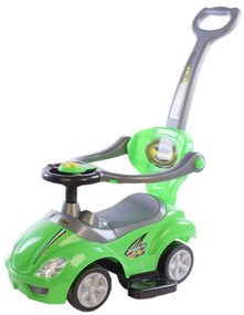 Mașinuță Baby Mix Mega Car 3in1 cu bară de ghidare, verde