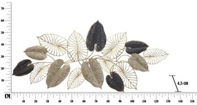 Decorațiune suspendată metalică Mauro Ferretti Century -A-, 131 x 61 cm, motive frunze