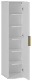 Set mobilier baie Mekona I (Alb mat + Marmură Alb + auriu) (cu chiuvetă și sifon). 1103870
