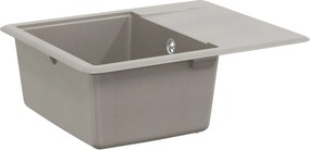 vidaXL Chiuvetă Gri 560 x 460 mm 80% Quartz și 20% Rășină