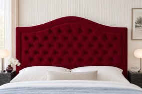 Pat tapițat din catifea Solaria 120×200 cm, vișiniu, cu ladă de depozitare