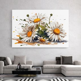 Tablou Canvas, 20x30cm, Dormitor si Living, Flori, Margarete, White Beautiful Daisy