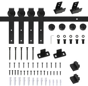 HOMCOM Set Complet Ușă Glisantă de 183 cm - Perfect pentru orice spațiu | Aosom Romania