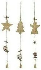 Trixie Set 3 ghirlande, Lemn, Bej