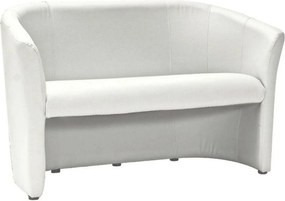 Canapea TM-2, alb, piele ecologica, 126x60x76 cm