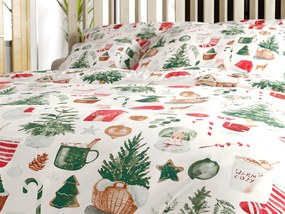 Lenjerie de pat din bumbac MAGIC CHRISTMAS albă Dimensiune lenjerie de pat: 2 buc 70 x 90 cm | 200 x 220 cm