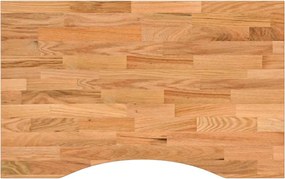 vidaXL Blat de birou maro deschis lemn masiv de stejar dreptunghiular