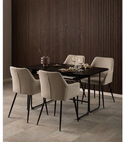 Set de scaune de sufragerie bej cu cotiere 2 buc. tapițat Lizzy – Actona