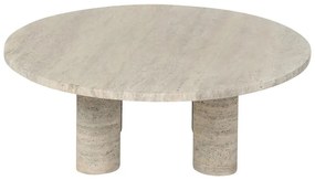 Măsuță de cafea bej rotundă din piatră ø 75 cm Volos – Blomus