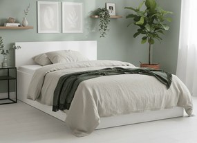 Pat de o persoana alb, SOFIA 120 x 200 cm Saltele: Cu saltele Coco Maxi 20 cm, Somiera pat: Cu lamele drepte