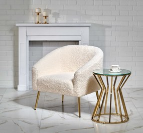 Fotoliu relax Goldie (Crem + Auriu). 1039475