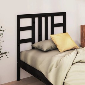 Tablie de pat, negru, 106x4x100 cm, lemn masiv de pin Negru, 106 x 4 x 100 cm, 1