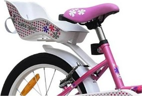 Bicicleta pentru copii NOVOKIDS™ Splend'Or Boom PRO Edition, Cu cosulet pentru papusi, Roti 14" inch, Maxim 50 kg, Cadru din otel, Roti ajutatoare