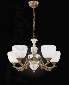 Candelabru din alama cu 5 brate design italian 8656