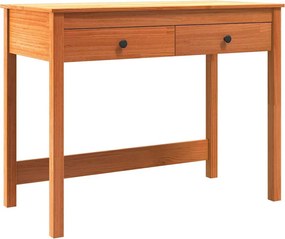 vidaXL Birou cu sertar Max Brown 100 x 50 x 78 cm Lemn de pin masiv