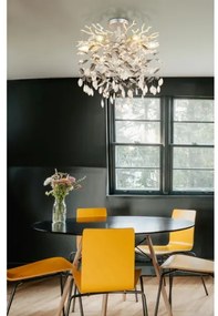 Globo 64138DS - Lustră pe tijă QUEENA 6xE14/40W/230V argintie