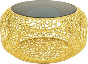 Masuta de cafea design modern Spin 75cm auriu