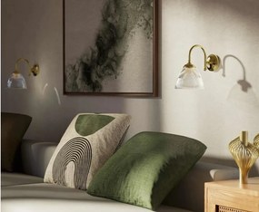 Aplica de perete stil neoclasic din alama si sticla Elide