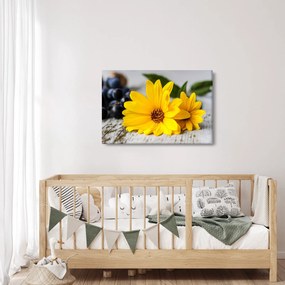 Tablou cu floare galbenă (90x60 cm)