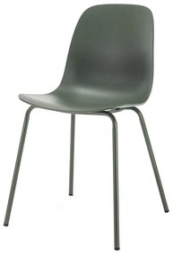 Scaun de dining verde din plastic Whitby – Unique Furniture