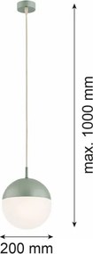 Argon 8999 - Lampă suspendată de exterior pe cablu LIV, 1xE27/15W/230V, IP44, verde
