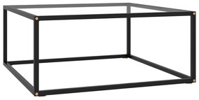 vidaXL Măsuță de cafea, negru cu sticlă securizată, 80x80x35 cm