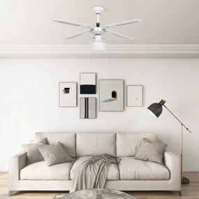 Ventilator de tavan cu iluminare, alb, 106 cm Alb